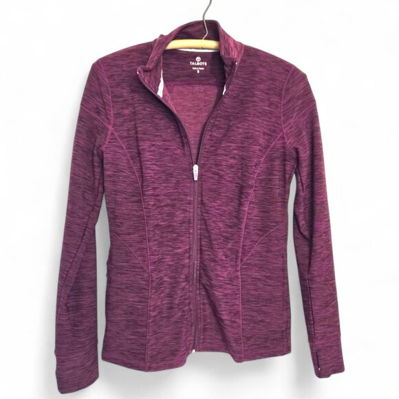 Talbots Womens Full-Zip Purple Heather Jacket Small Lightweight Activewear - Picture 4 of 11